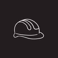 Image showing Hard hat sketch icon.