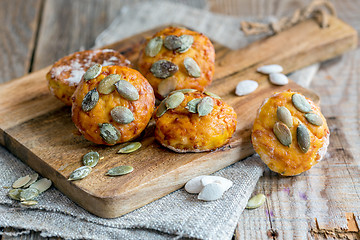 Image showing Homemade pumpkin scones with thyme.