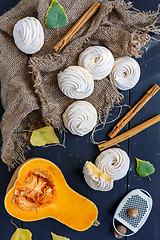 Image showing Pumpkin marshmallows with cinnamon.