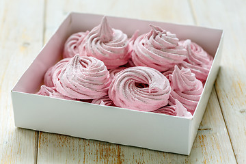 Image showing Homemade marshmallows in the box.