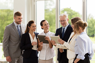 Image showing business people with tablet pc computers at office