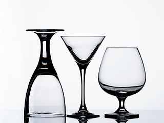 Image showing Empty Wine Glasses