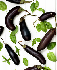 Image showing Raw Small Eggplants