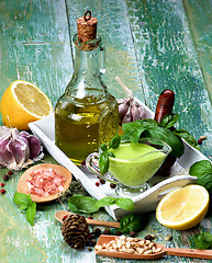 Image showing Fresh Pesto Sauce