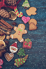 Image showing Gingerbreads for new years and christmas