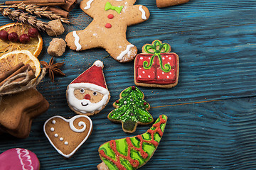 Image showing Gingerbreads for new years and christmas