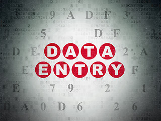 Image showing Data concept: Data Entry on Digital Data Paper background