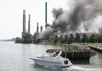 Image showing Industrial fire