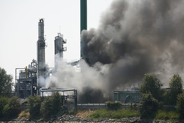 Image showing Industrial fire