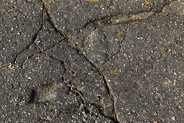 Image showing asphalt broken closeup