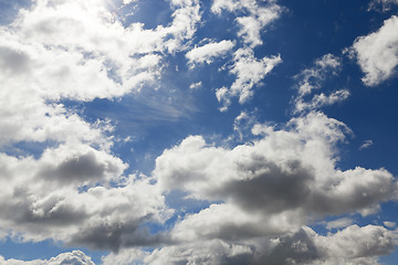 Image showing cumulus clouds in the sky