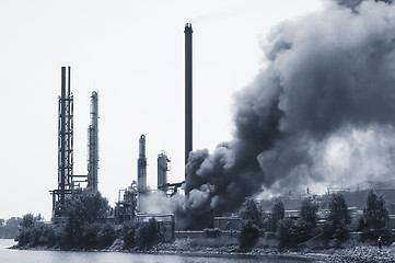 Image showing Industrial fire