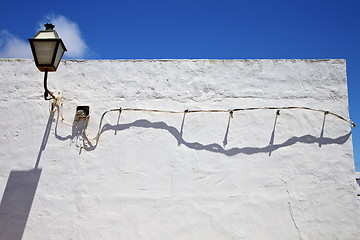 Image showing in the blue sky wall arrecife teguise lanzarote spain