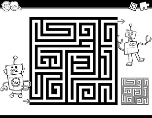 Image showing maze or labyrinth coloring page