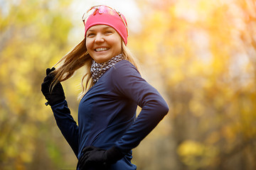 Image showing Happy girl in sport clothes