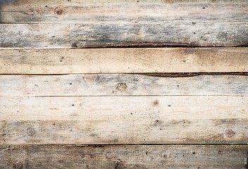 Image showing blank wood sign background. rough planks with nails, texture