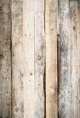 Image showing blank wood sign background. rough planks with nails, texture, vertical