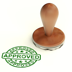 Image showing Approved Stamp Shows Quality Excellent Products