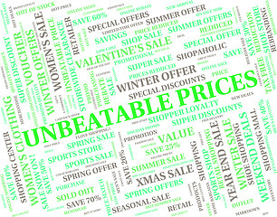 Image showing Unbeatable Prices Represents Excellent Sensational And Wonderful