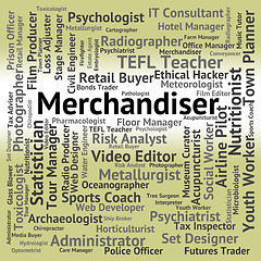 Image showing Merchandiser Job Indicates Employee Marketer And Retailer