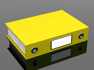 Image showing Yellow File For Getting The Office Organized