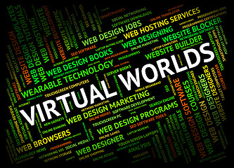 Image showing Virtual Worlds Indicates Independent Contractor And Freelance