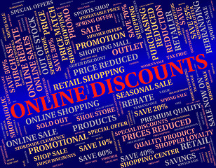 Image showing Online Discounts Shows World Wide Web And Www