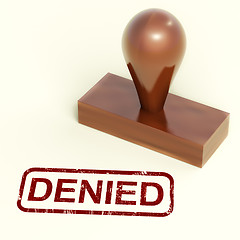 Image showing Denied Stamp Showing Rejection Or Refusing