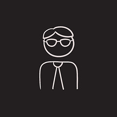 Image showing Businessman sketch icon.