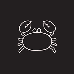 Image showing Crab sketch icon.