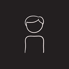 Image showing Businessman sketch icon.