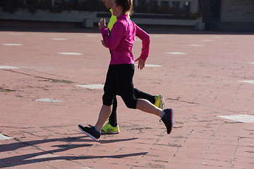 Image showing young  couple jogging