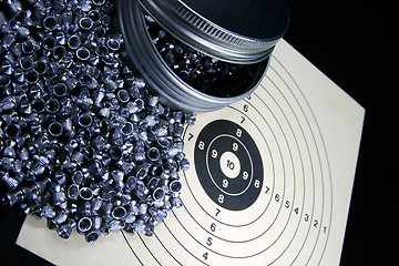 Image showing Pellets and target