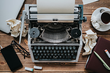 Image showing Retro writing machine.