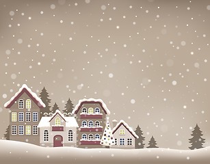 Image showing Stylized Christmas village theme image 1