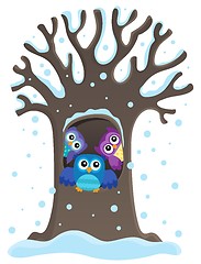 Image showing Owl tree theme image 1