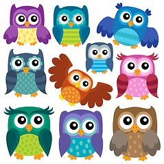 Image showing Owl theme collection 1