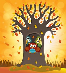 Image showing Owl tree theme image 4