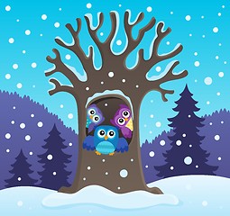 Image showing Owl tree theme image 2