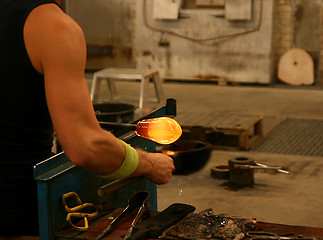 Image showing Glassblowing