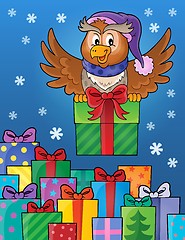 Image showing Owl with gift theme image 8