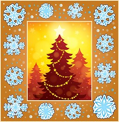 Image showing Christmas decorative greeting card 1