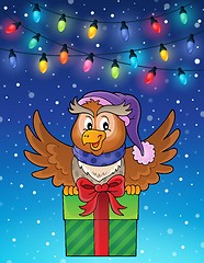 Image showing Owl with gift theme image 6