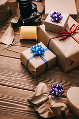 Image showing Composition of wrapped presents