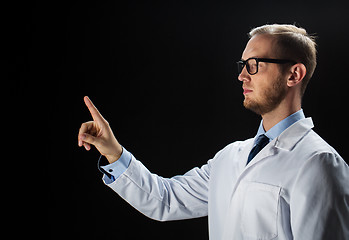 Image showing close up of male doctor in white coat