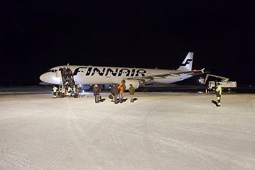 Image showing Arriving at Ivalo Airport, Finnish Lapland