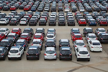 Image showing Many cars being imported