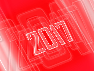 Image showing red background with 2017