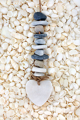 Image showing Love on a Seashell Beach