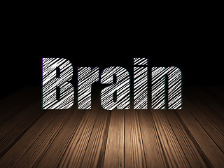 Image showing Healthcare concept: Brain in grunge dark room